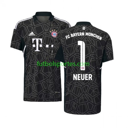 Camiseta Bayern de Múnich Manuel Neuer 1 Portero Segunda Equipación 2022/2023